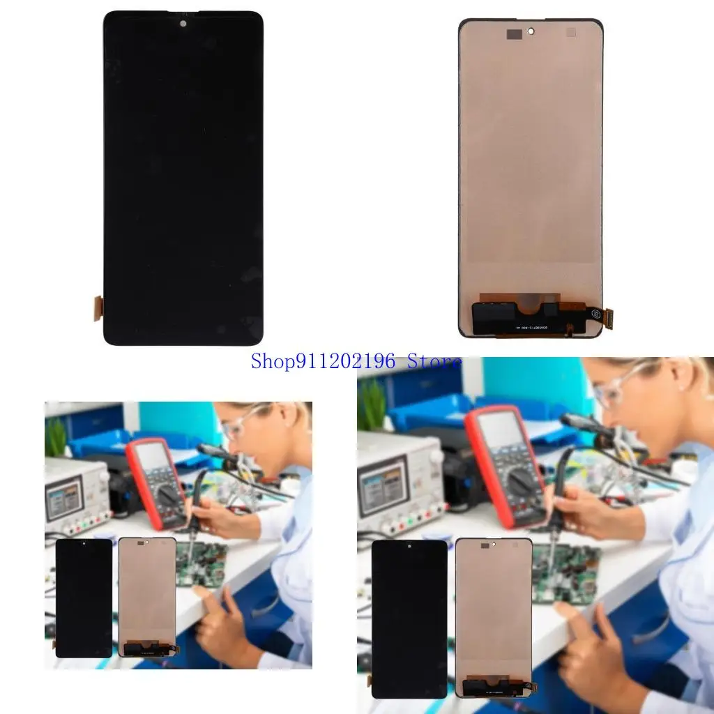 

P82A Digitizer with Frame for A71 A715 A715F A715W A715X Smartphones 6.7" LCD Screen Repair Accessory Spare Part
