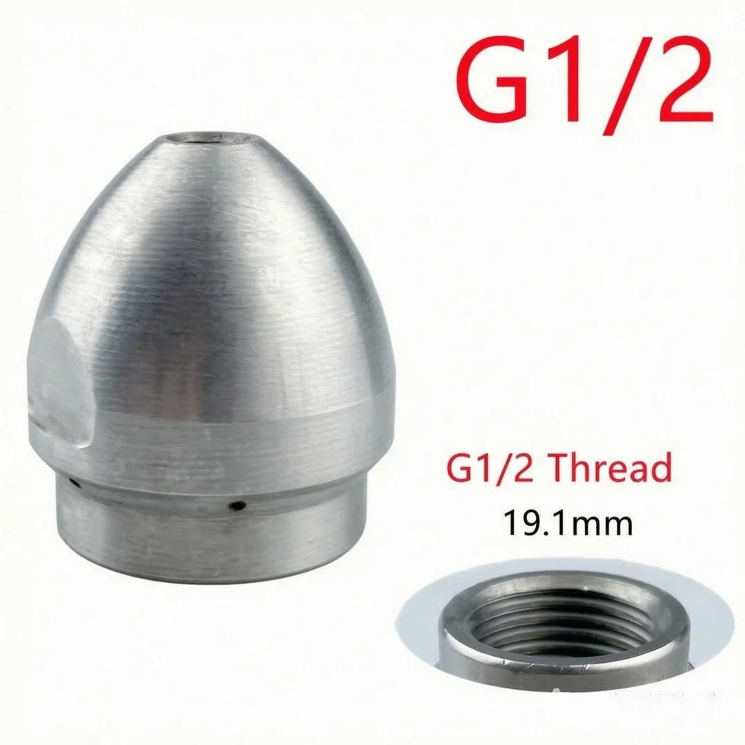 40L/Min High Pressure Washer Clog Cleaning Nozzle Sewer Pipeline Dredging Spray Adapter With G1/2 G3/8 Thread image 4
