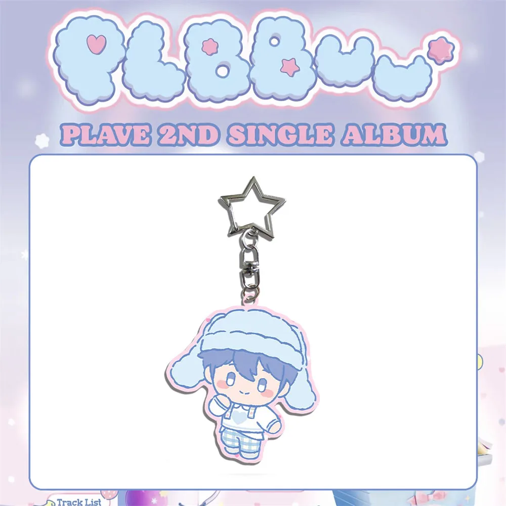 KPOP PLAVE سلسلة مفاتيح من الكرتون قلادة PLBBUU ألبوم لطيف كيرينغ حقيبة الملحقات YEJUN NOAH BAMBY EUNHO HAMIN حلقة رئيسية المشجعين جمع