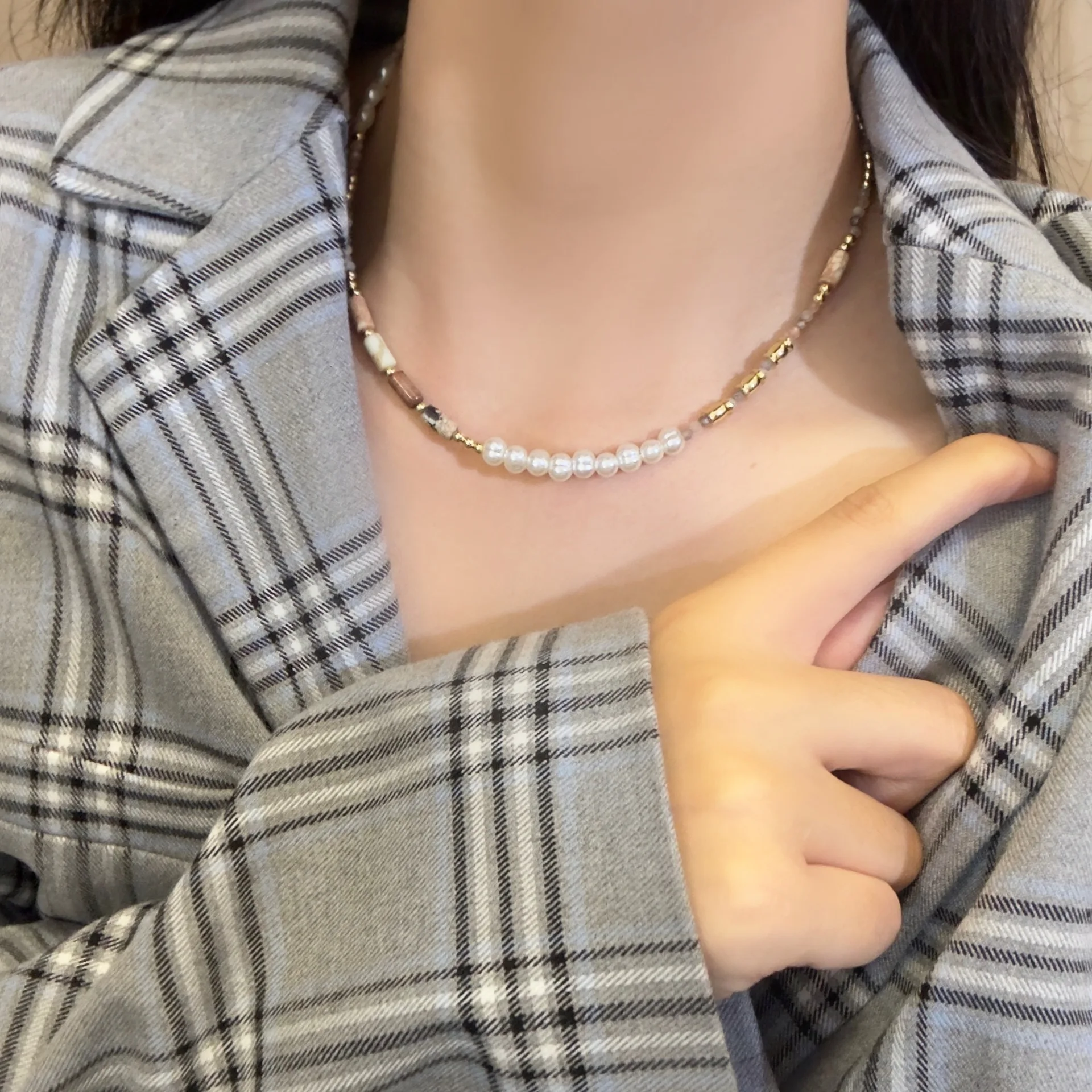 High Quality Pearl Beads Clavicle Chain 2024 New Stylish Stackable Pony Pendant Necklace Trendy Jewelry Presents for Girlfriend