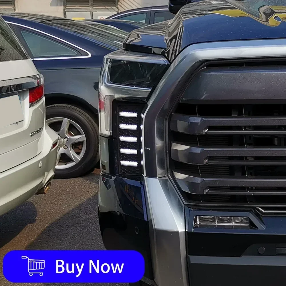 

For Toyota Tundra Sequoia 2022-2023 Car Front Lamps Assembly Upgrade LED Dynamic Daytime Running Light Car Tool Accessories