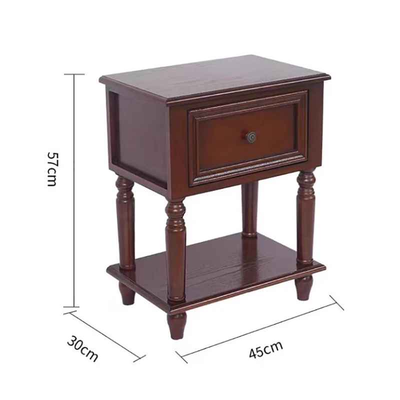 Mid Century Design Nightstand Vintage Luxury Beauty Trendy Nightstand Storage Classic Mesa De Cabeceira Bedroom Furniture