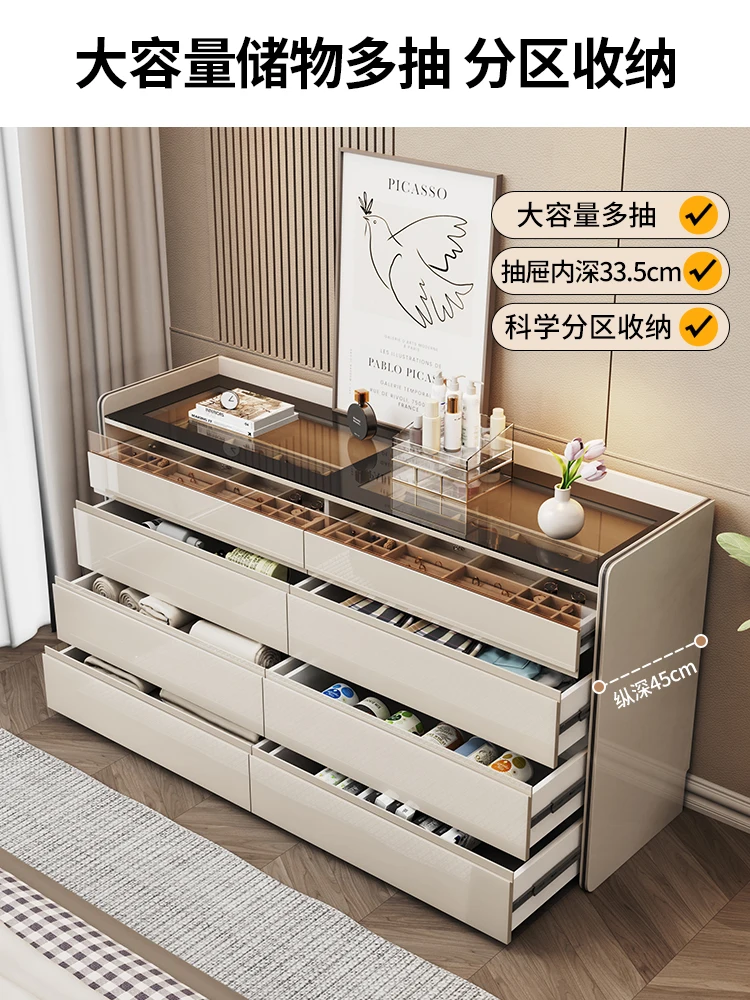 

/Слегкий роскошный комод, интегрированный простой современный прикроватный шкафчик для спальни, настенный шкаф для хранения в гостиной