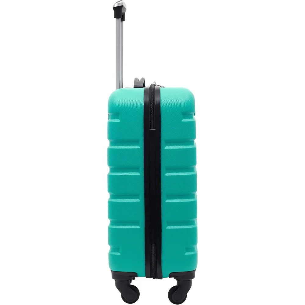 20-Inch Spinner Carry-On Luggage Teal: Lightweight, Durable ABS Hard Shell, 360-Degree Wheels for Effortless Travel