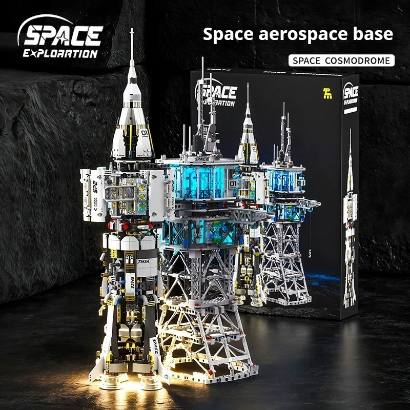 

T4014 Space Aerospace Base High-Difficulty Educational Science Building Blocks Architecture Street View | Christmas Gift