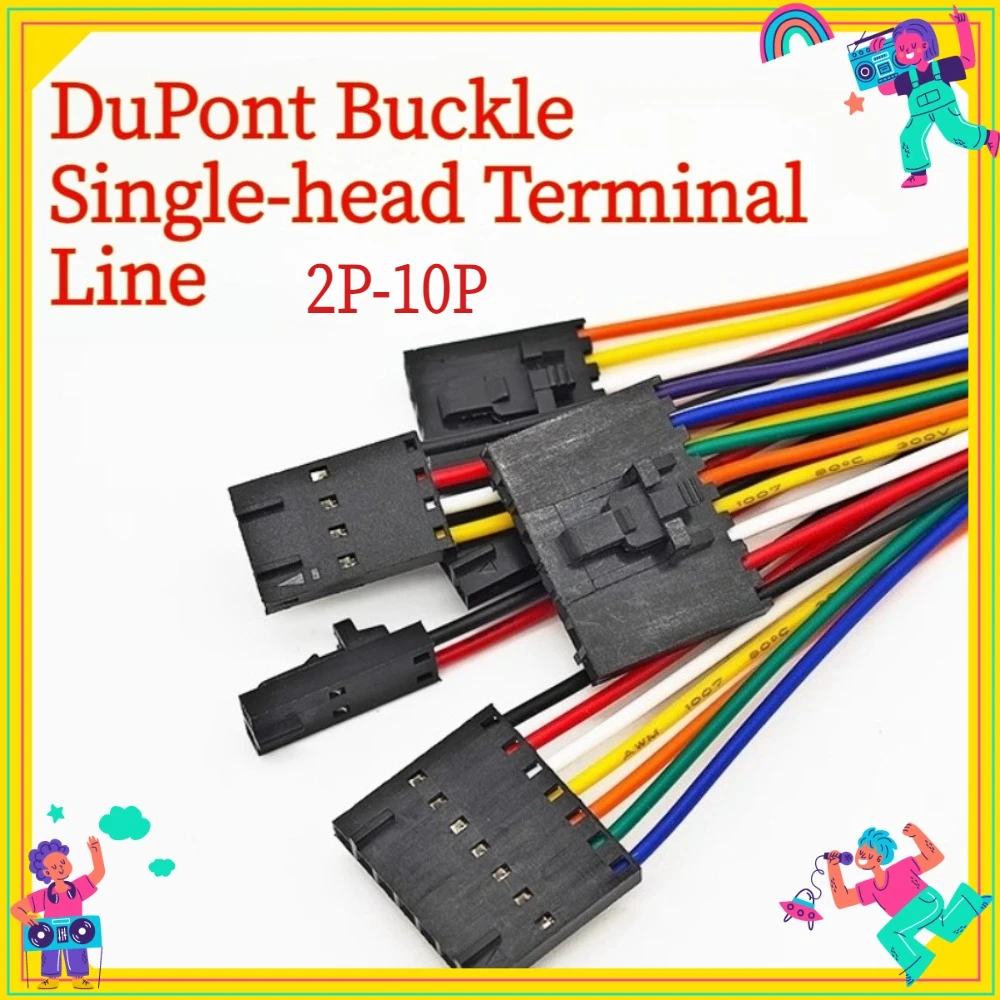 

20Pcs DuPont 2.54mm Single-Head Terminal Wire Color-Coded Connecting Butt Plug Busbar Cable for Electrical LS Wiring