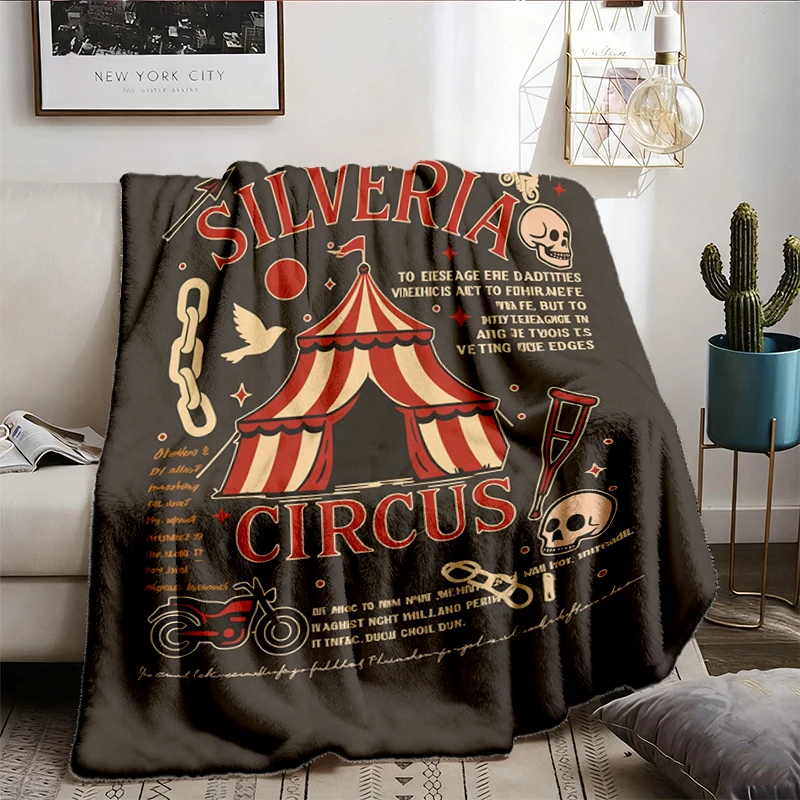 Scythe Sparrow Silveria Circus Flannel Blanket, Butcher And Blackbird Inspired Flannel Throw Brynne Weaver Dark