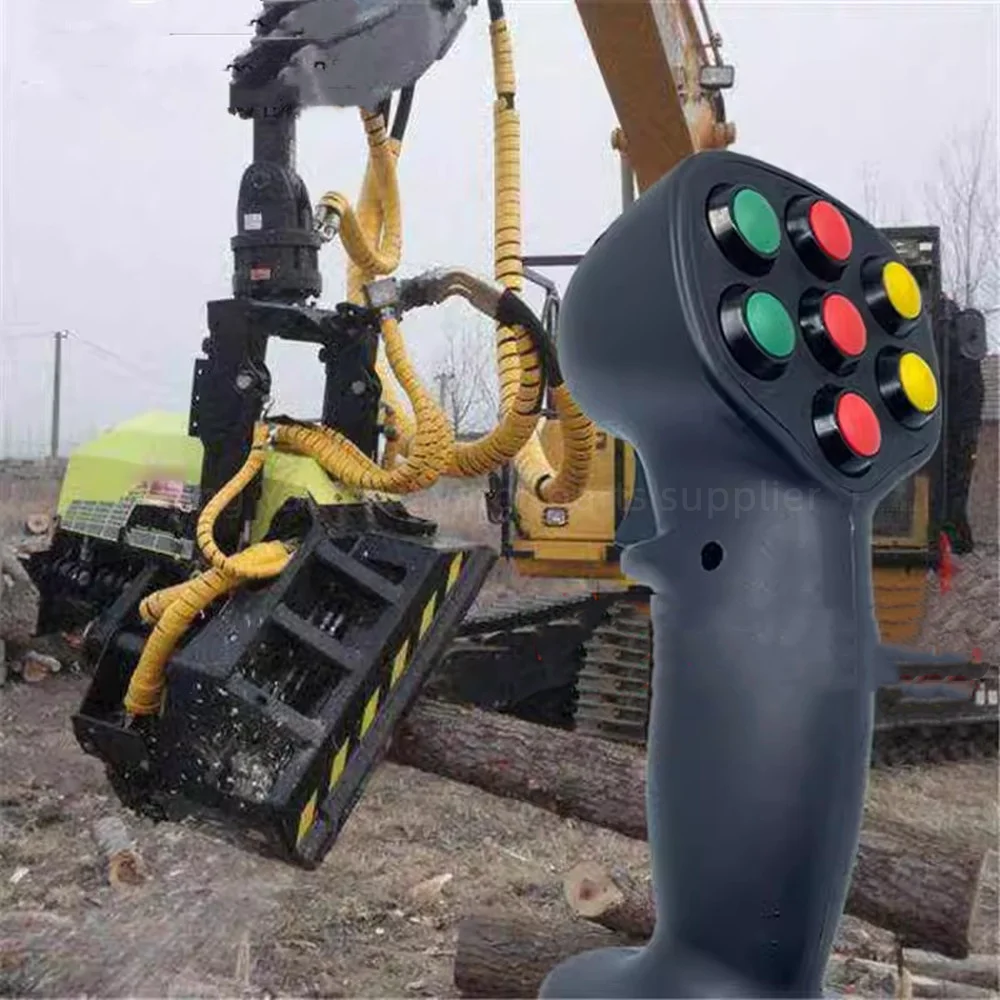 For Excavator Parts Logging Iron Stone Tools Agricultural Harvester Electric Control 789 Button Joystick Handle Glue Gear