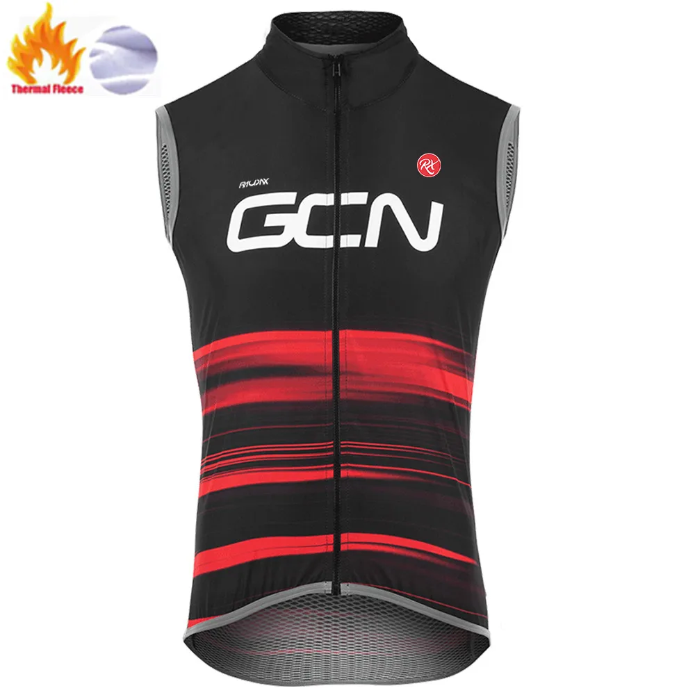 Winter Thermal Fleece Cycling Vest 2023 New Sleeveless Cycling Vest Warm Bicycle Vest MTB Road Bike Tops Warm Cycling Jersey Men