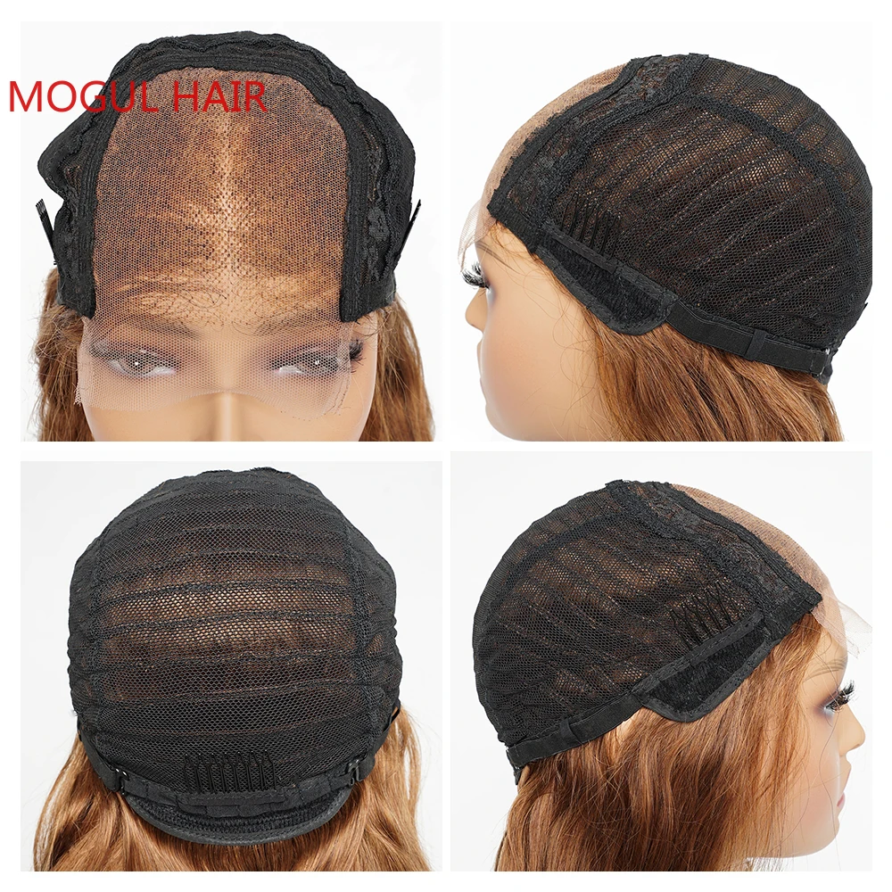 Gengibre marrom onda do corpo perucas dianteiras do laço cabelo humano 4x4 peruca de fechamento de renda transparente para as mulheres qualidade remy cabelo ruivo mogul cabelo