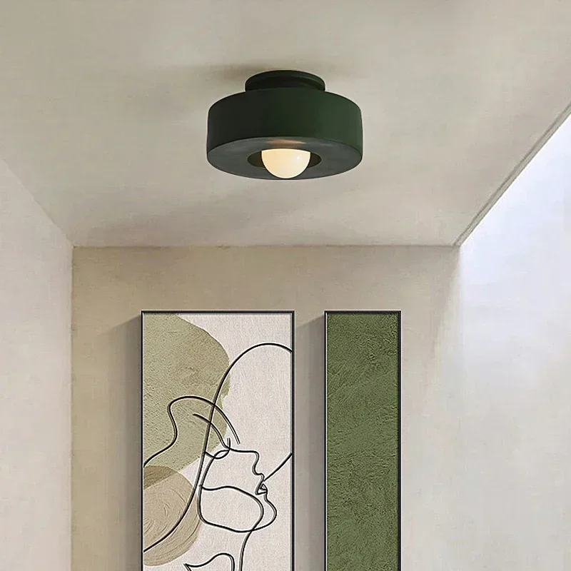 Modern Nordic Minimalist Ceiling Lamps Original Personality Coloured Corridor Lighting Quiet Wind Balcony Hallway Light