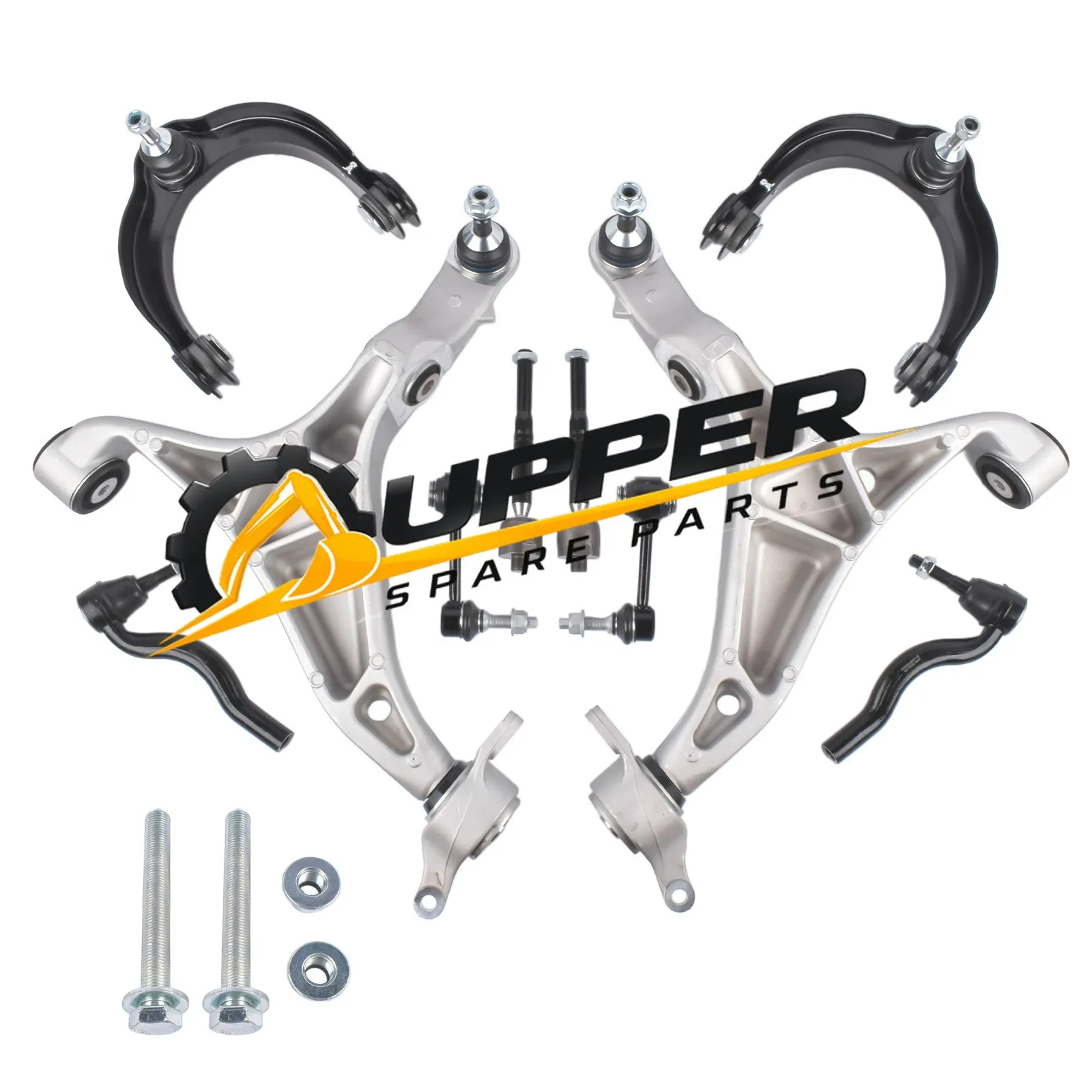 For Dodge Durango Jeep Grand Cherokee Front Control Arms Sway Bars Tie Rods Kit