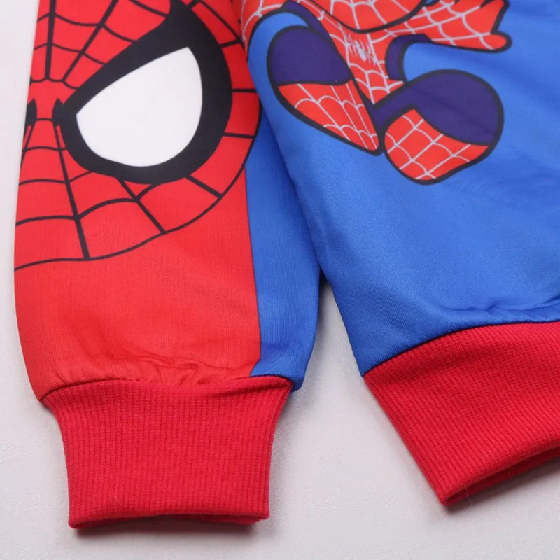 Marvel Spiderman Children Boys Hooded Sweatshirts Clothes For Kids Baby Boy Spiderman Jacket Coats For Young Children Cartoon