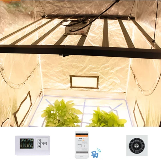 Greenhouse Plant Lamp 600W Greenhouse LED Intelligent Dimming Full Spectrum High Power Folding Plant Grow Light