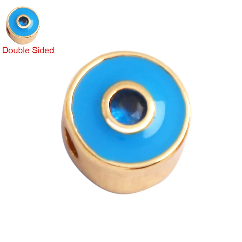 Bunte Emaille Kirsche Apfel Wassermelone Pilz Pommes Frites Perle, 18K vergoldet DIY Armband Halskette Zubehör Versorgung M72 – Detail 10