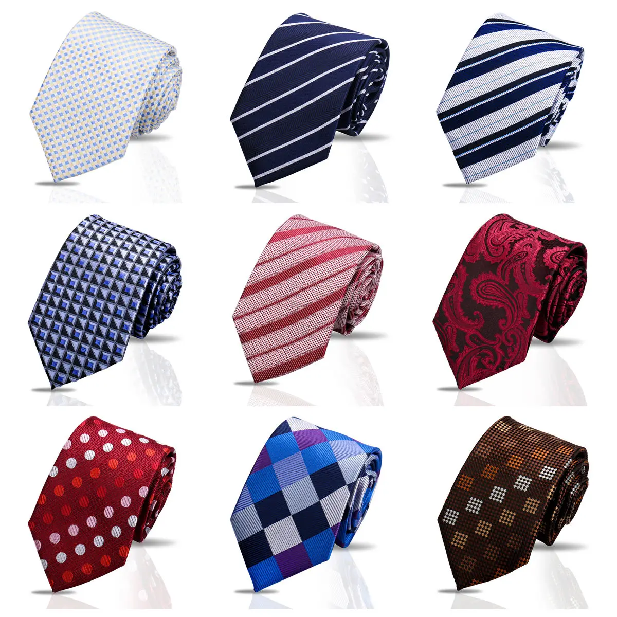 

55 Styles Men Ties 7.5cm Brand New Luxury Classic Stripe Formal Accessories Paisley Floral Polka Dot Patterns Wedding Business
