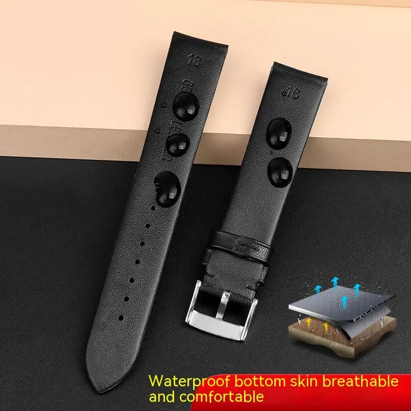 Calfskin Leather Strap For Armani AR1674 AR1675 AR1676 AR1819 Cowhide Watch Band 18mm Universal  Butterfly Buckle