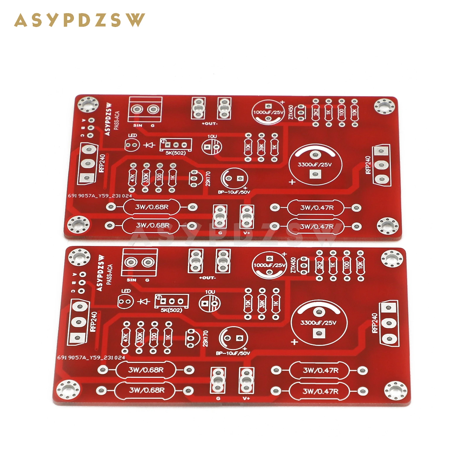 

2 CH Stereo PASS ACA Single-Ended Class A FET+MOS Power amplifier Bare PCB 5W+5W