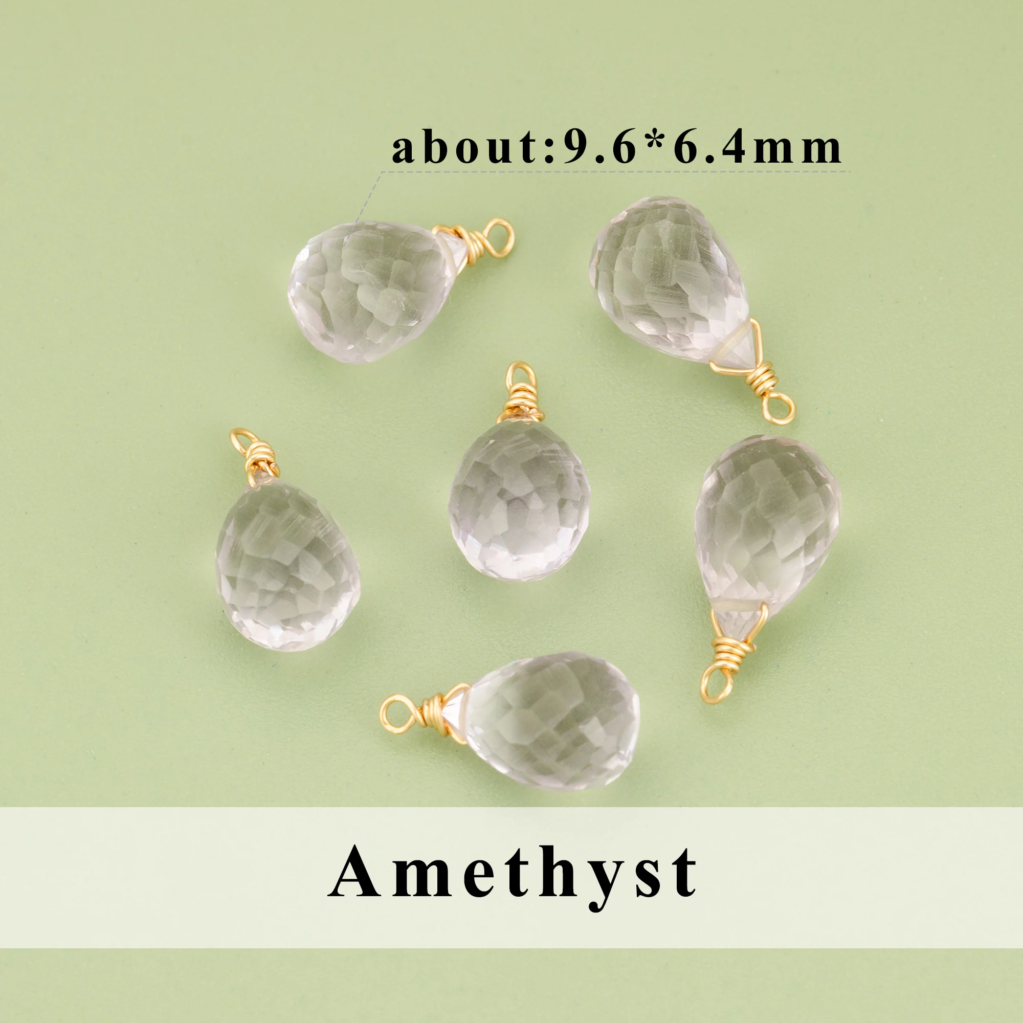 YEGUI、2 ピース/ロット、MH11、ジュエリーアクセサリー、18K ゴールドメッキ、銅、天然クリスタル、ハンドメイド、チャーム、DIY ペンダント、ジュエリー作り