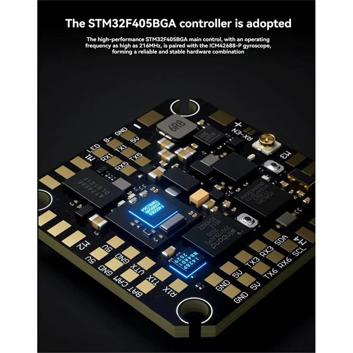 

Полетный контроллер Homegood TAKER F405 AIO Bluejay 20A 2-4S ESC со встроенным приемником ELRS 2.4G для DIY RC FPV квадрокоптеров и дронов
