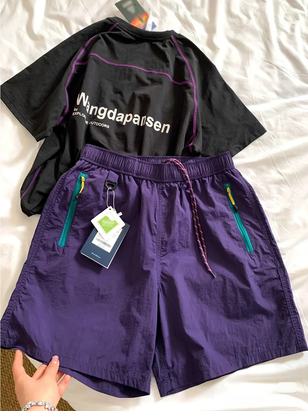 

Qui Dry Sport orts Men Summer Thin Breathable ket Zipper Ice Silk Outdoor Running Fourths Thin Elastic Waisand