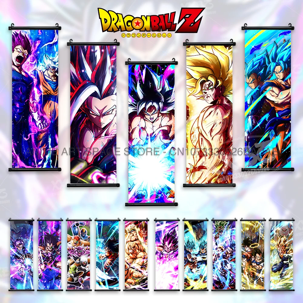 

Anime Hanging Painting Dragon Ball Poster Goku Super Saiyan Home Decorative Kakarot Wall Art Vegeta Wallpaper Scrolls Picture