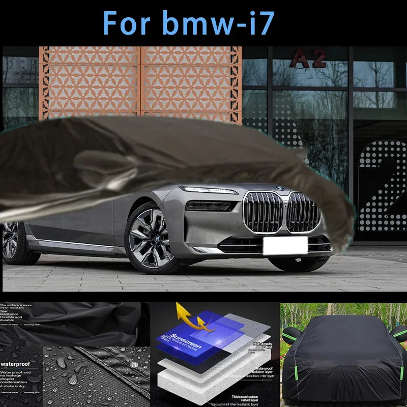 

For bmw-i7 Outdoor Protection Full Car Covers Snow Cover Sunshade Waterproof Dustproof Exterior Car accessories