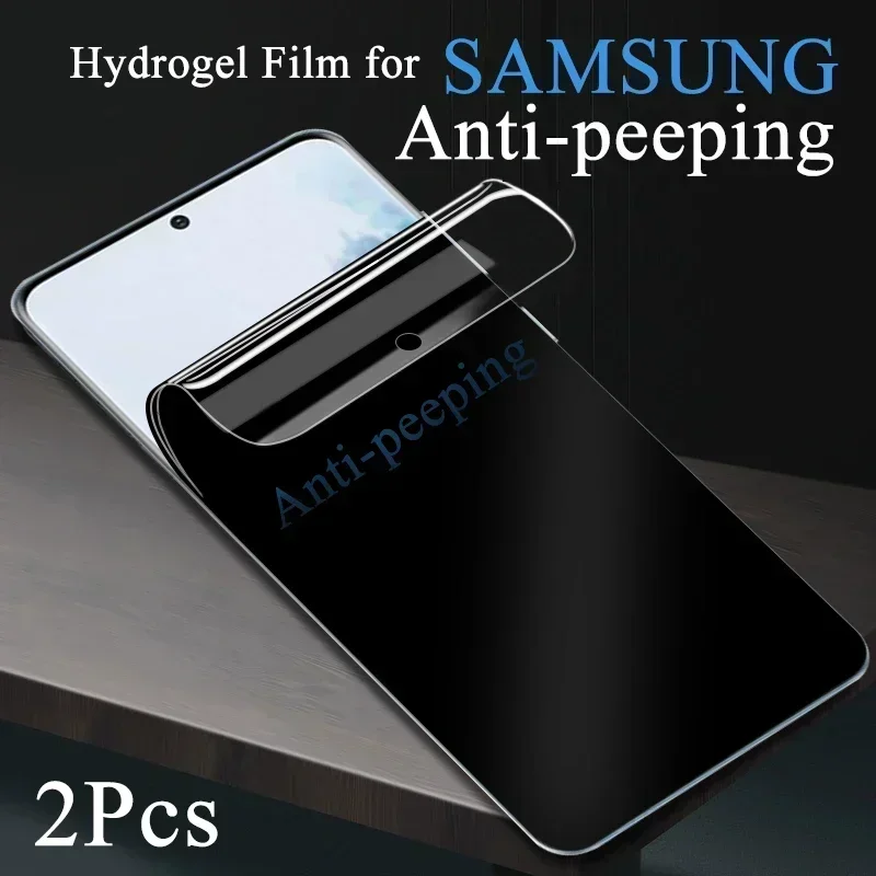 2PCS S23 Ultra S22+ S21FE Privacy Screen Protector Film for Samsung Galaxy Ultra S20FE S24 S10 S20 Soft Anti Glare Hydrogel Film