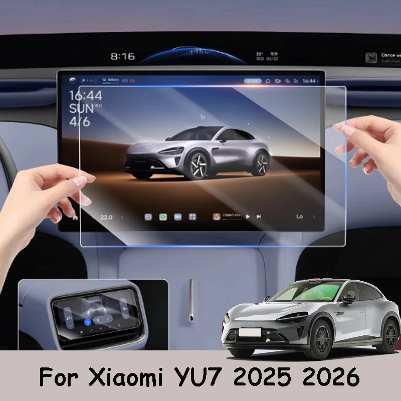 

For Xiaomi YU7 2025 2026 Car Screen tempered film central control navigation rear screen protective film accessory