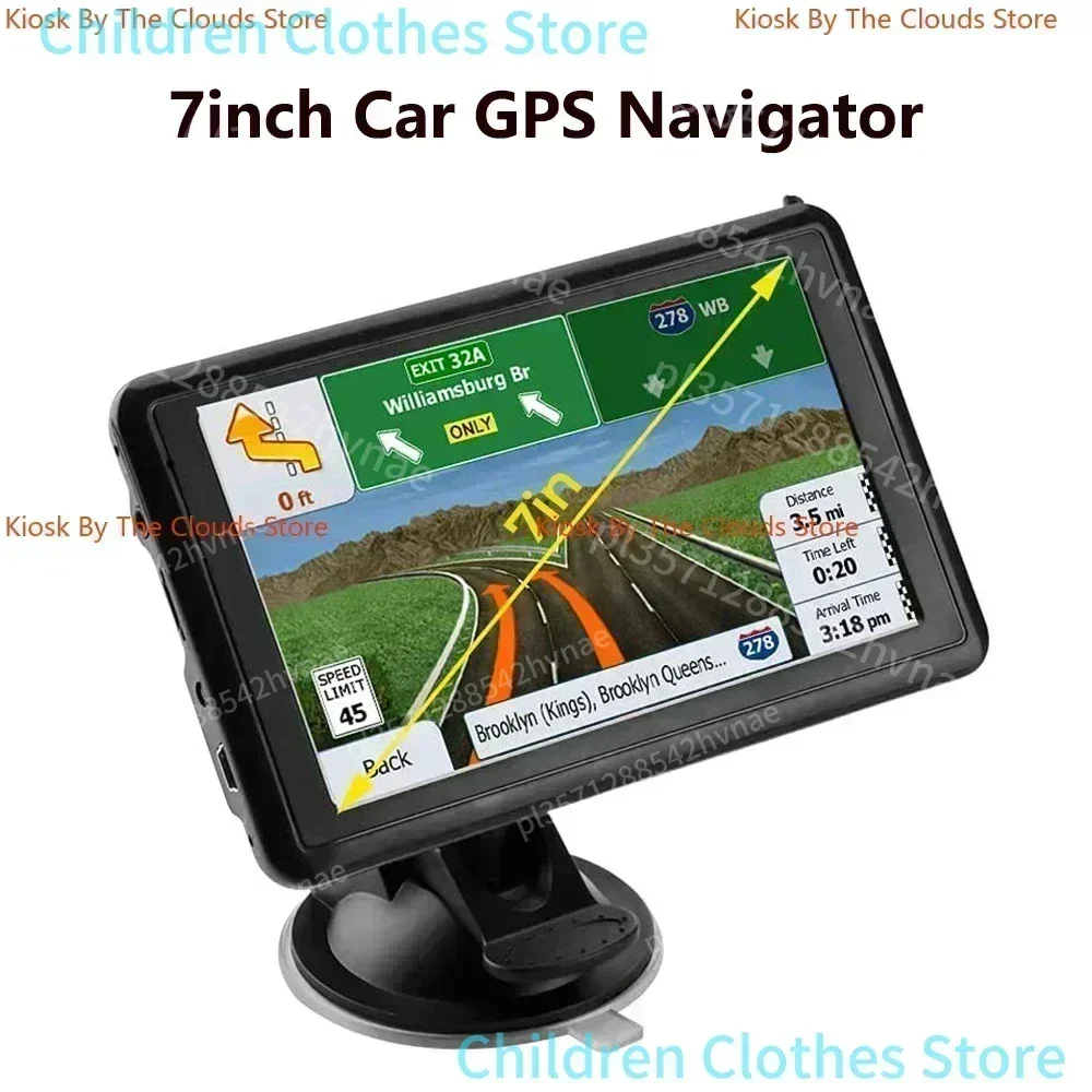 5 pouces/7 pouces voiture GPS Navigation HD écran tactile GPS navigateur camion Mode 3D Sat Nav 8G + 256M 2023 Europe carte GPS navigateurs