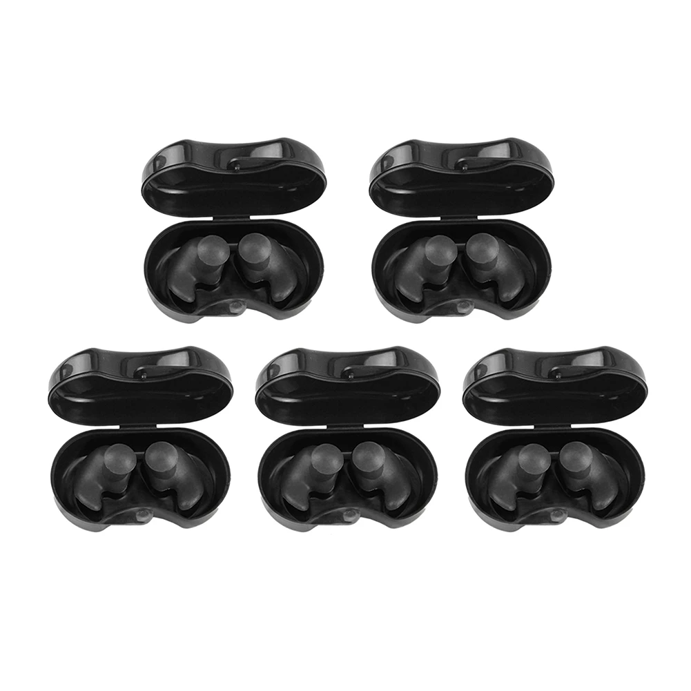 5Pair Swimming Earplugs Waterproof Silicone Ear Plugs Diving Sport Plugs for Water Surf Showering