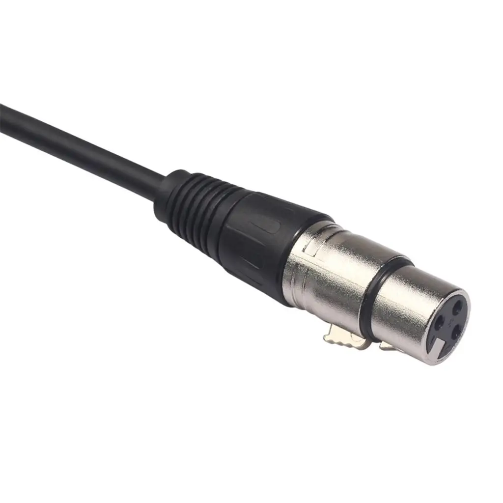 Connecteur femelle stéréo 3,5 mm vers connecteur mâle XLR, câble blindé en alliage de zinc durable pour appareils de sortie audio et vidéo.