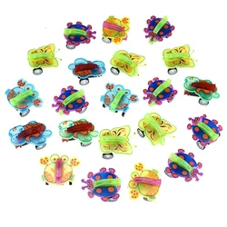 Children's Cartoon PVC Soft Shell Rebound Car Kids Cute Small Racing Car Insect Scooter Model Toy Mini Fast Pull Back Car