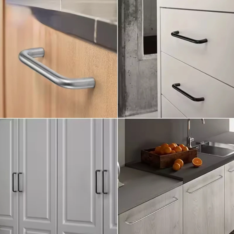M4M5M6M8 Door Silver Kitchen Cabinet Storage Handle Pull Solid Drawer Knobs Closet Dressers Wardrobe Cupboard Door Pulls Hardwar image 6