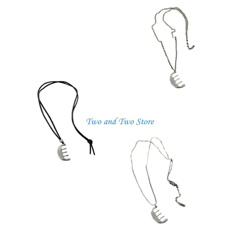 

HX6F Artistic Comb Necklace Comfortable Designs In Sturdy Alloy For Everyday Outfits And Various Occasions