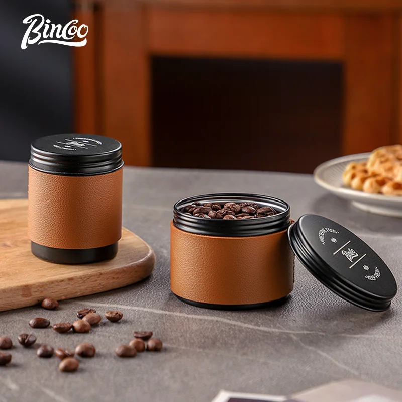 Bincoo 150 مللي علبة قهوة صغيرة مختومة فراغ أكياس حبوب البن تخزين التخييم حاوية محكمة الغلق للأغذية 80 مللي