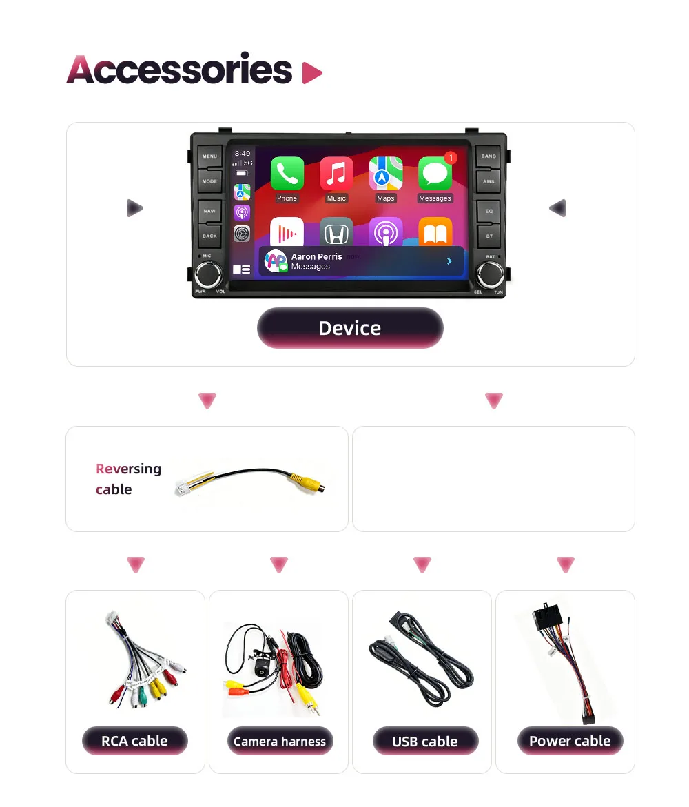 Radio de coche BONROAD de 7 pulgadas para KIA Ceed 2007 2008 2009, reproductor Multimedia de vídeo Linux para coche, Carplay inalámbrico, Android, navegación GPS RDS, DSP, MirrorLink, pantalla táctil de 2 din 6
