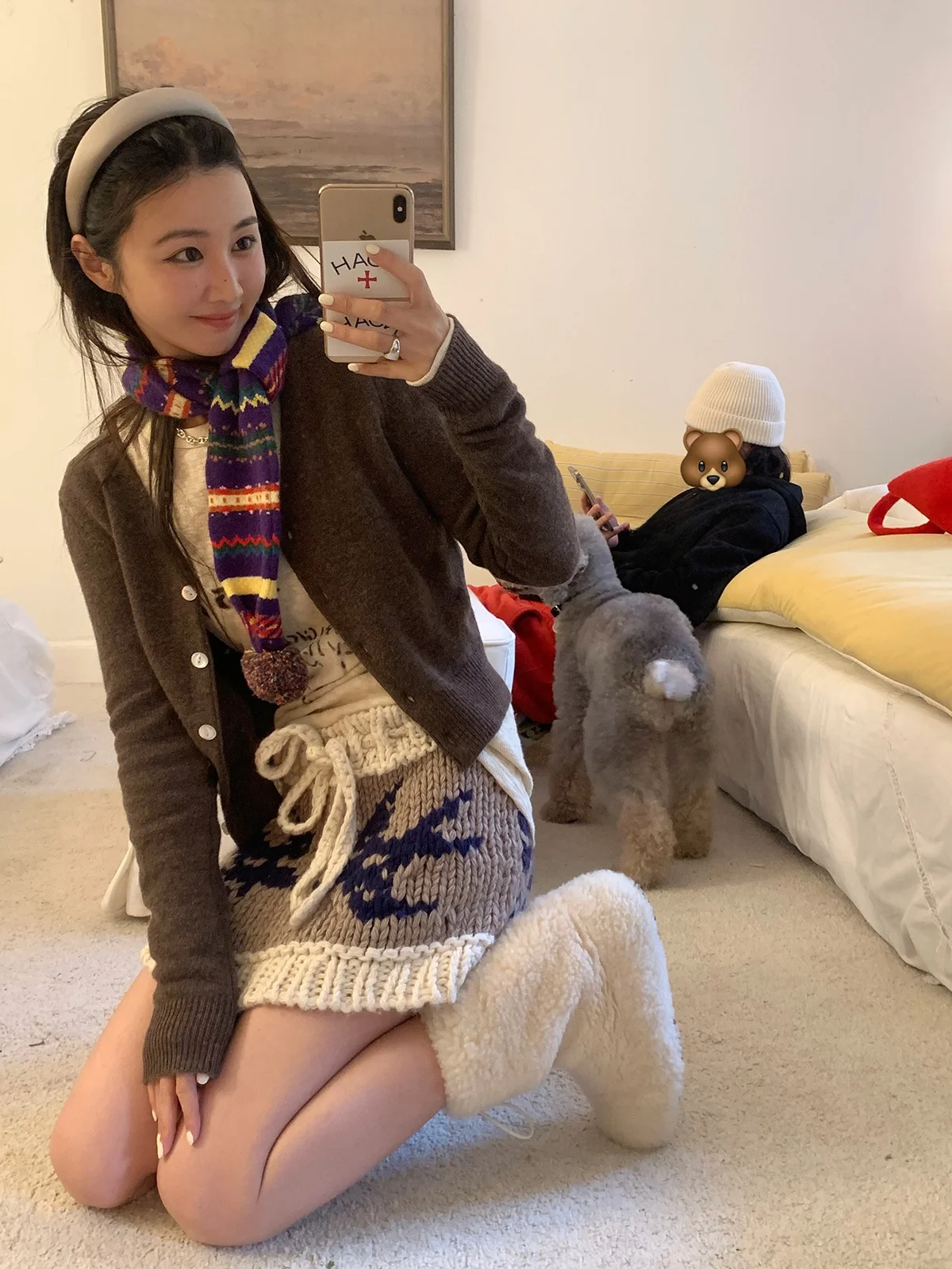 

Новая зимняя женская юбка Vcruan Aige London Cisas Night Thi Yarn для повседневной носки, прямого кроя, H-образная