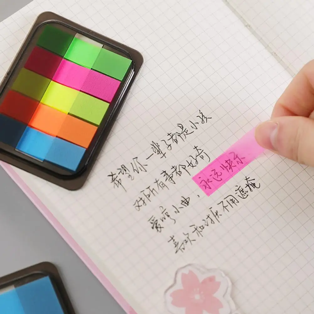 ที่คั่นหนังสือแบบมีกาวในตัวฉลาก300ชิ้นกันน้ำใสกาวในตัวแท็บดัชนีสติกเกอร์ติดธงอุดมไปด้วย