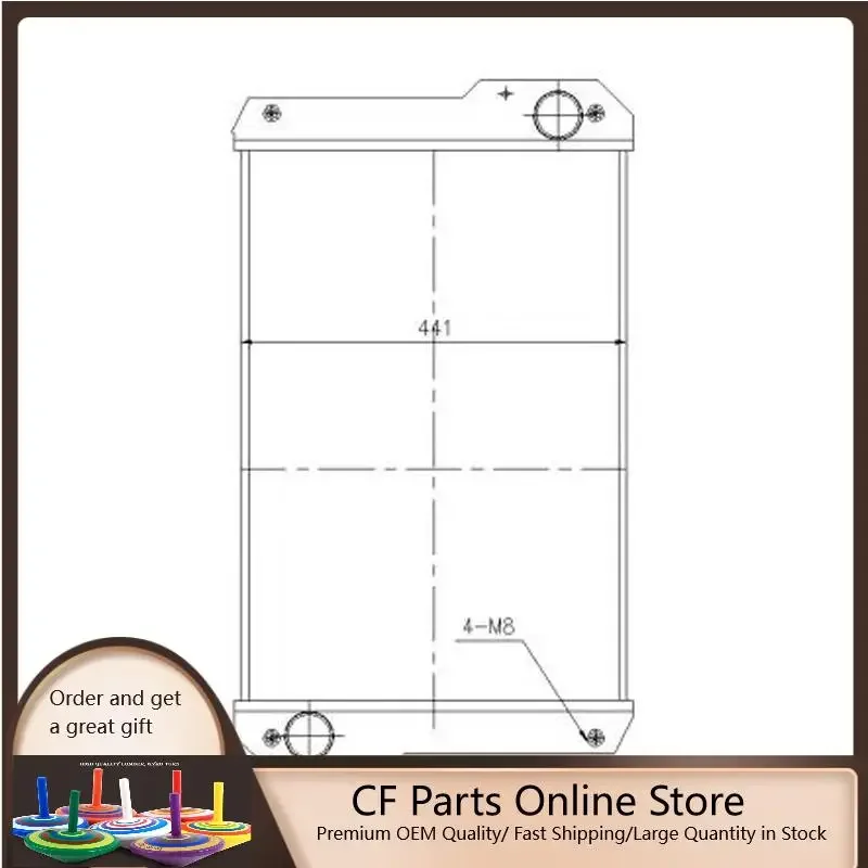 Water Radiator 3099105 for Caterpillar CAT 428E 416E 420E 434E 422E 432E 442E 444E