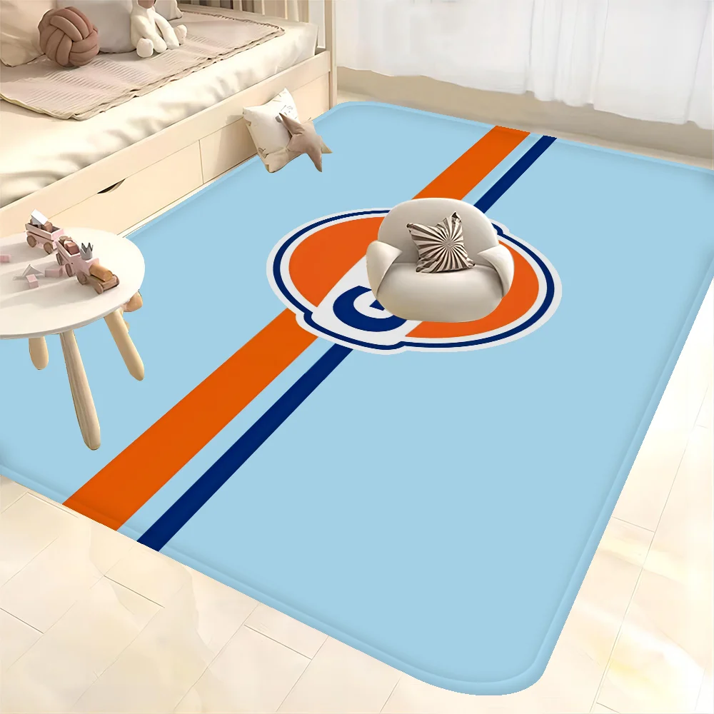 Gulf Racing Car Bathroom Mat Anti-slip Absorb Water Long Strip Cushion Bedroon Mat Hotel Decor Mat