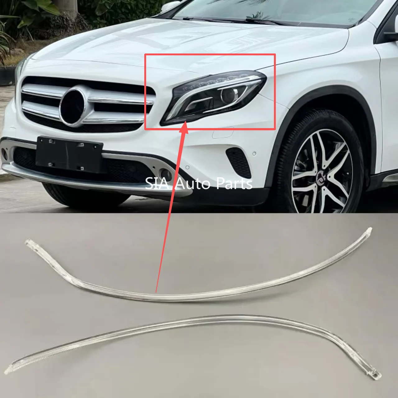 

NEW For Mercedes-Benz GLA CLASS X156 2015 2016 Car Headlight DRL Tube Acrylic tube Light Guide Strip Light DRL Strip Angel Eyes