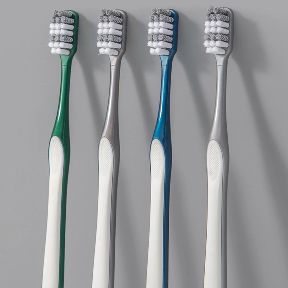 8 stuks harde tandenborstels voor mannen, handmatige reiniging, lichtgewicht, draagbare reishandheld, tandenborstels met grote kop voor het verwijderen van tandenvlekken