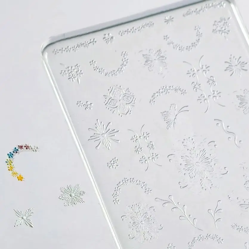 

Cute Daisy Flower Bowknot Ribbon Star Starburst Love Heart Shell Snowflakes Charm Nails Art Silicone Carving Mold Mould Template