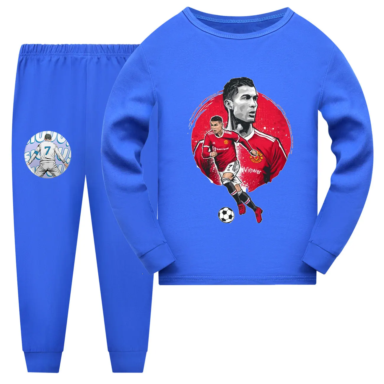 Neue 2026 CR7 Dashing Serie Kinderkleidung Baby Mädchen Pyjama-Sets Jungen Langarm-Schlafanzüge Kinder-Set Mädchen Cartoon-Nachtwäsche
