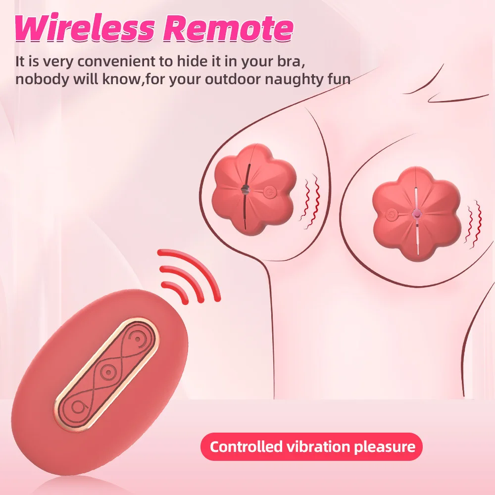 Verstellbarer Nippelvibrator für Damen – kabellose Fernbedienung, 10 Modi, unsichtbarer Mini-Bruststimulator, Sexspielzeug für Erwachsene
