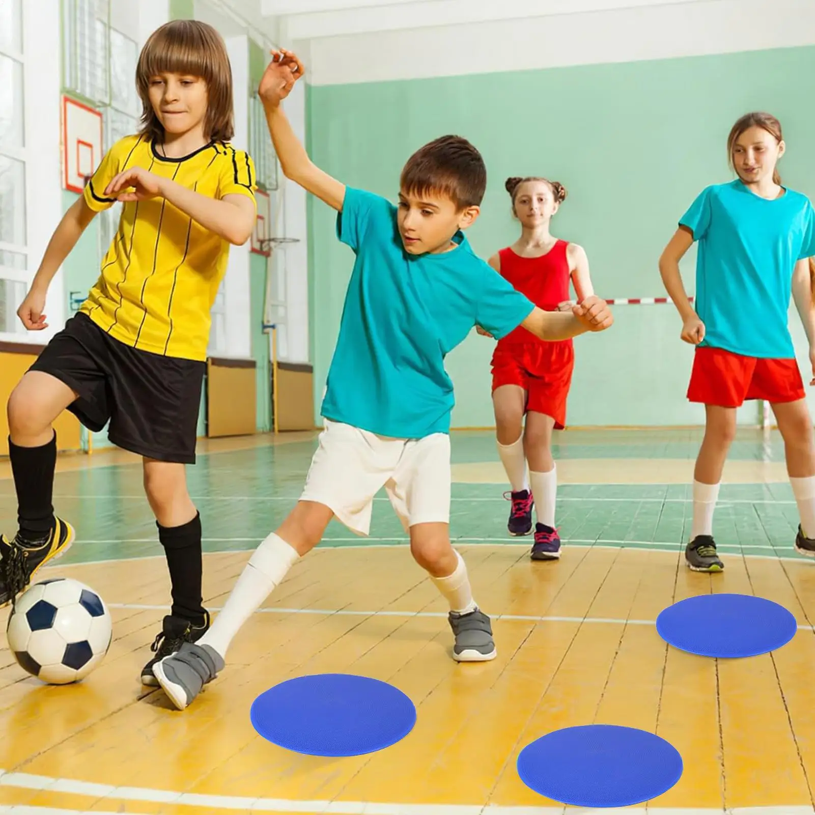 Práctica placa de plástico para entrenamiento de fútbol, entrenamiento de agilidad seguro, ejercicio deportivo, Hockey, disco de placa de ejercicio para obstáculos
