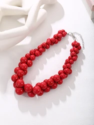 Colorful Mixed Size Beads Necklace Fashion Jewelry Ladies Party Necessary