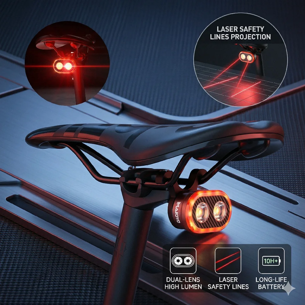 

Велосипедный задний фонарь CYCLAMI CY200 с датчиком торможения, 600 мАч, водонепроницаемый IPX6, USB-перезаряжаемый, светодиодный, для MTB и шоссейных велосипедов