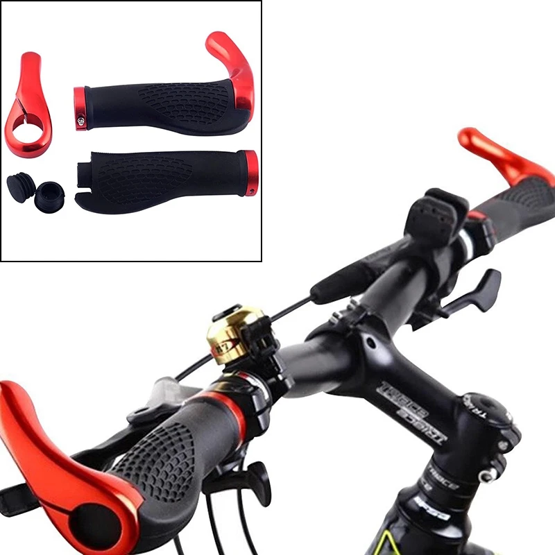 Mountain Bicycle Bike Cycling Lock-On Handlebar Hand Bar End Grips Set